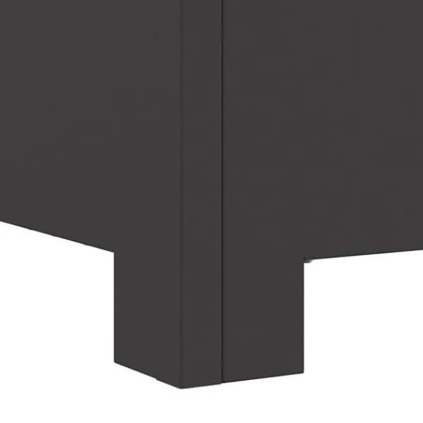 Hot Fyrkantig svart eldstad i stål för utomhusbruk | Storlek: 60x60x30 cm | Färg: Svart Öppna Spisar