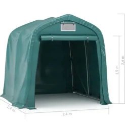 Sale Garagetält i PVC - Vattentålig förvaring för fordon | Storlek: 2,4x2,4 m | Färg: Grön Skjul, Garage & Carports