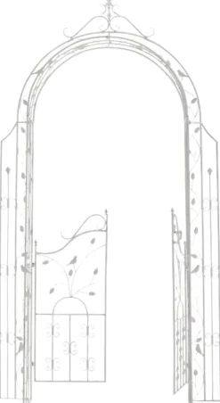 Garden Arch with Gate - Climbing Aid - Hållbar järndesign