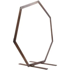 Hot Geometrisk bröllopsbåge i trä - Bakgrundsstativ - Retro stil - Polerad yta - Längd 2,24 m - Höjd 2,19 m - Storlek M - Brun Valvbågar, Spaljéer, Bersåer & Pergolor