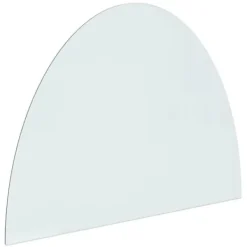 Discount Glas - Living Glasskiva för öppen spis halvrund 800x600 mm Tillbehör Till Vedeldade Kaminer & Öppna Spisar