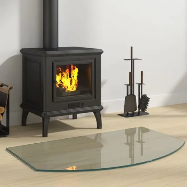New Glasskiva för öppen spis 80x50 cm Tillbehör Till Vedeldade Kaminer & Öppna Spisar