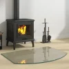 vidaXL Glasskiva för öppen spis 80x60 cm