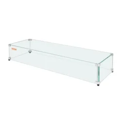 Outlet Glasvindskydd, 79,8x31,7x16,5 cm, Klar, Härdat glas Tillbehör Till Vedeldade Kaminer & Öppna Spisar