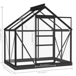 Sale Glasväxthus antracit 155x103x191 cm aluminium - Växthus - Växt Hus - Home & Living Växthus