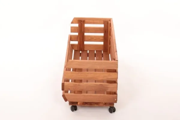 Discount Grönsakslåda på hjul RAWA /bredd 77cm - Brun Trädgårdskorgar