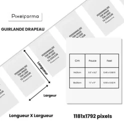 Discount Guirlande Drapeau - Curaçao - 100 delar - 14 x 21 cm - Polyester - Flerfärgad Flaggor & Vindstrutar