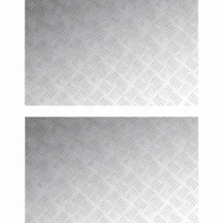 Halkfria Aluminium Diamantplåtar för Inomhustrappor - Gummitrapsteg | Storlek: 80x50 cm | Antal: 2 st