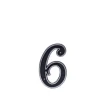 Hot Haushalt Blastic House Number 6 150Mm Black Adresskyltar & Husnummer