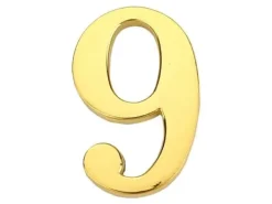 Discount Haushalt Door Number 9 Gp-9 45Mm Gold Adresskyltar & Husnummer