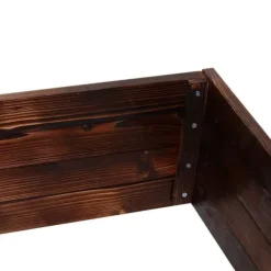 Sale Högbädd i massivt trä 60x60x23 cm, mörkbrun – planteringslåda/örtlåda Planteringsbänkar