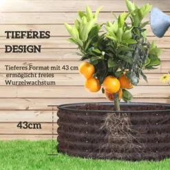Outlet Högbädd i stål 120x120x43 cm, stapelbar/modulär – trädgård & balkong Planteringsbänkar