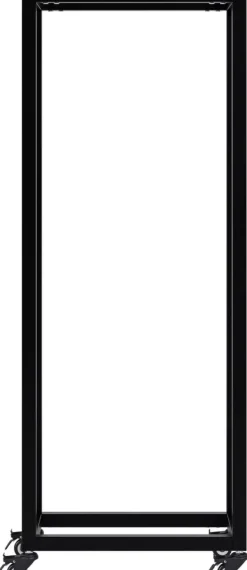 Hilta Metal Log Holder with Wheels, Black, 25x40x100 cm