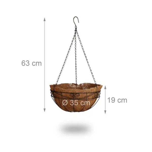 Best Hängande blomkorgar, 65x35x35 cm, Brun Trädgårdskorgar