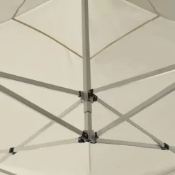 Hopfällbart partytält i aluminium - Elegant solskydd för utomhusevent | Färg: Gräddvit | Storlek: 2x2 m Tält & Lusthus
