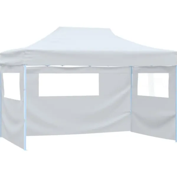 Outlet Hopfällbart partytält med 4 väggar 3x4,5 m vit - Partytält - Festtält - Home & Living Tält & Lusthus