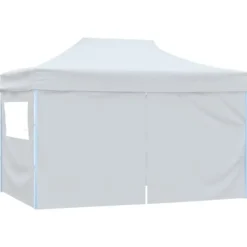 Outlet Hopfällbart partytält med 4 väggar 3x4,5 m vit - Partytält - Festtält - Home & Living Tält & Lusthus