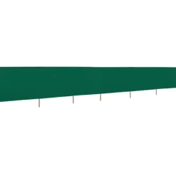 Hopfällbart vindskydd med 6 paneler - Hållbart non-woven tyg | Färg: Grön | Storlek: 800x120 cm