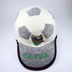 New Huvudbonad för bastu i 100 % ull, filthattar av ekologisk ull i form av en fotboll, tjocklek 6 mm Bastu