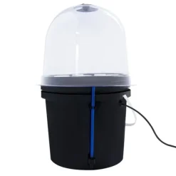 Hydroponisk klonare - Aeroponisk förökningslåda - 8 hål - 5 l - Dimteknik - Rund - PP/PVC - Svart