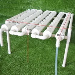 Hot Hydroponiskt odlingskit - 1-lagersystem - 54 hål - PVC-U - Håldiameter 3,2 cm - 4/6 rör - Lila Kit För Växt- & Örtplantering