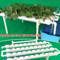 Hot Hydroponiskt odlingskit - 1-lagersystem - 54 hål - PVC-U - Håldiameter 3,2 cm - 4/6 rör - Lila Kit För Växt- & Örtplantering