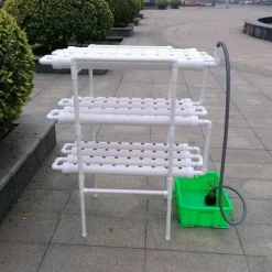 Discount Hydroponiskt odlingskit - 3-lagers system - 90 odlingsplatser - Såbricka med lock - Röd Kit För Växt- & Örtplantering