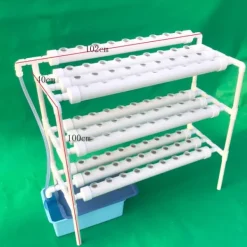 Discount Hydroponiskt odlingskit - 3-lagers system - 90 odlingsplatser - Såbricka med lock - Röd Kit För Växt- & Örtplantering