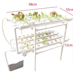 Hydroponiskt odlingskit, lagerdesign, automatiskt bevattningssystem,72 Hål Kit För Växt- & Örtplantering