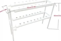 Online Hydroponiskt odlingssystem - Inomhus odlingskit - 36 odlingsplatser - 2 nivåer - För örter och grönsaker - Vit Kit För Växt- & Örtplantering