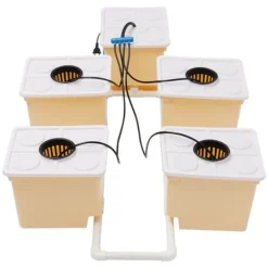 Best Hydroponiskt växtsystem, 4 hinkar, effektiv näringsdispensation,Gul Kit För Växt- & Örtplantering