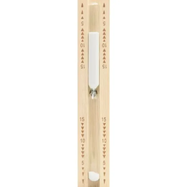 2-i-1 Bastutermometer & hygrometer med sandur i massiv furu | Färg: Naturlig | Storlek: 15 min