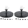 INF 2 Pack Fontän med solceller 16 cm -Solcellsfontän/Vattenfontän