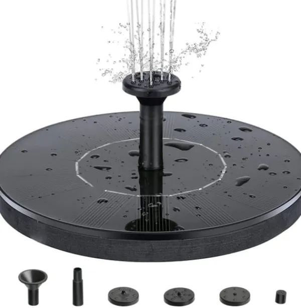 INF 2 Pack Fontän med solceller 16 cm -Solcellsfontän/Vattenfontän