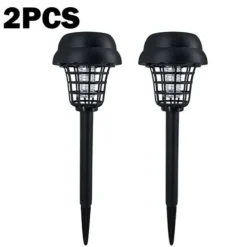 INSECT LAMP, 2st--Solar Mosquito Killer Lamp,1-2-4-6-8sts,Elektriskt UV LED-ljus, Vattentät, För trädgård, Gräsmatta,