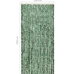 Insektsdraperi grön och vit 100x220 cm chenille - Insektsdraperier - Insektsdraperi - Home & Living