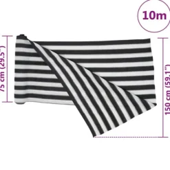 New Insynsskyddsnät HDPE - Skyddar mot insyn och UV-strålning | Färg: Antracit/Vit | Storlek: 1,5x10 m Markduk & Fiberduk