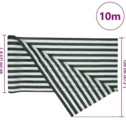 Hot Insynsskyddsnät i HDPE - Solskydd och avskildhet | Färg: Grön/Vit | Storlek: 1,2x10 m Markduk & Fiberduk