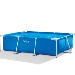 Intex rektangulär ram swimmingpool - 220 x 150 x 60 cm - Blå - ingår Tillbehör A57