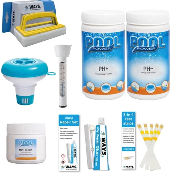 Intex rektangulär ram swimmingpool - 220 x 150 x 60 cm - Blå - ingår Tillbehör A57