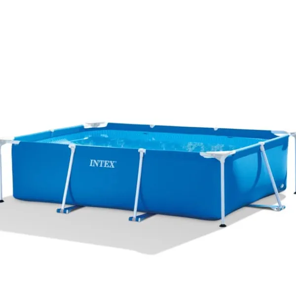 Intex rektangulär ram swimmingpool - 220 x 150 x 60 cm - Blå - ingår Tillbehör A5 Pooler