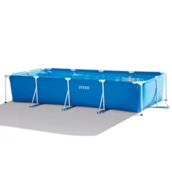 Hot Intex rektangulär ram swimmingpool - 450 x 220 x 84 cm - Blå - ingår Tillbehör A300 Pooler