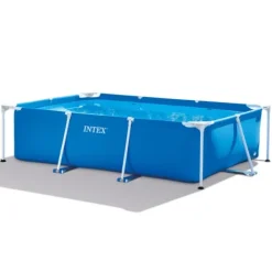 Intex rektangulär ram swimmingpool - 300 x 200 x 75 cm - Blå - ingår Tillbehör CB6