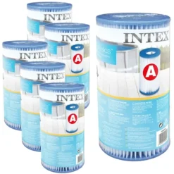 Hot Intex Round Frame Simbassäng - 366 x 76 cm - Blå - Inklusive Tillbehör - CB86 Pooler