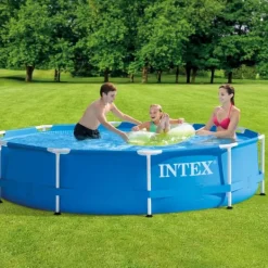 Outlet Intex Round Frame Swimming Pool - 305 x 76 cm - Blå - Inklusive Tillbehör - CB95 Pooler