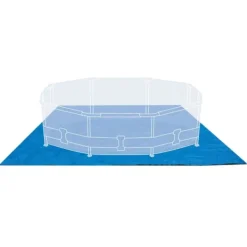 Discount Intex Rund Uppblåsbar Easy Set Pool - 396 x 84 cm - Blå - Inklusive Tillbehör - CB91 Pooler