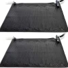 New INTEX Solvärmemattor PVC 1,2x1,2 m svart 2 st 28685 Pool- & Spatillbehör