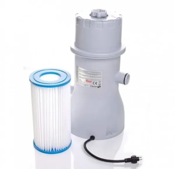 Sale Jilong 450cm Rund pool ovan mark med filterpump, lock & tillbehör Pooler