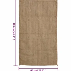 Clearance Jutesäckar 10-pack 60x105 cm - Ekologiska och multifunktionella | Material: 100% jute | Storlek: 60x105 cm Trädgårdskorgar
