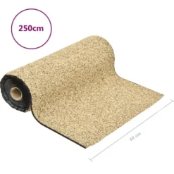 Kantmatta i naturlig sand för bäck och damm | Storlek: 250x60 cm